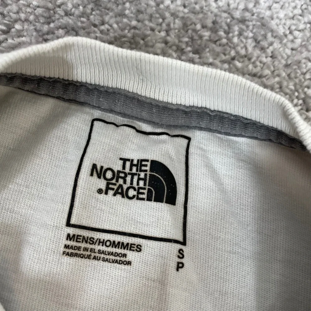 North Face T Shirt Mens Small Himalayan Suit Graphic Long Sleeve White